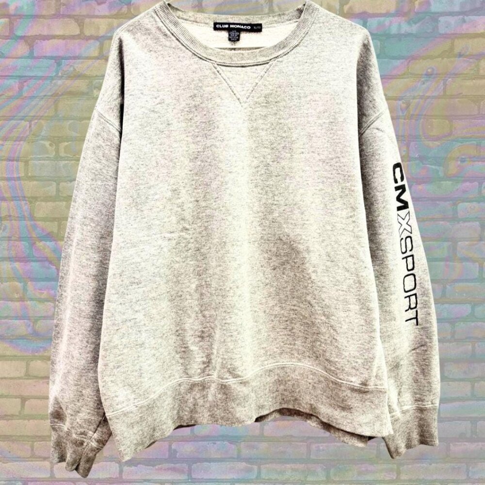Vintage Club Monaco 90s Sweatshirt, CMX Sport Crewneck, Size XL, Made in Canada